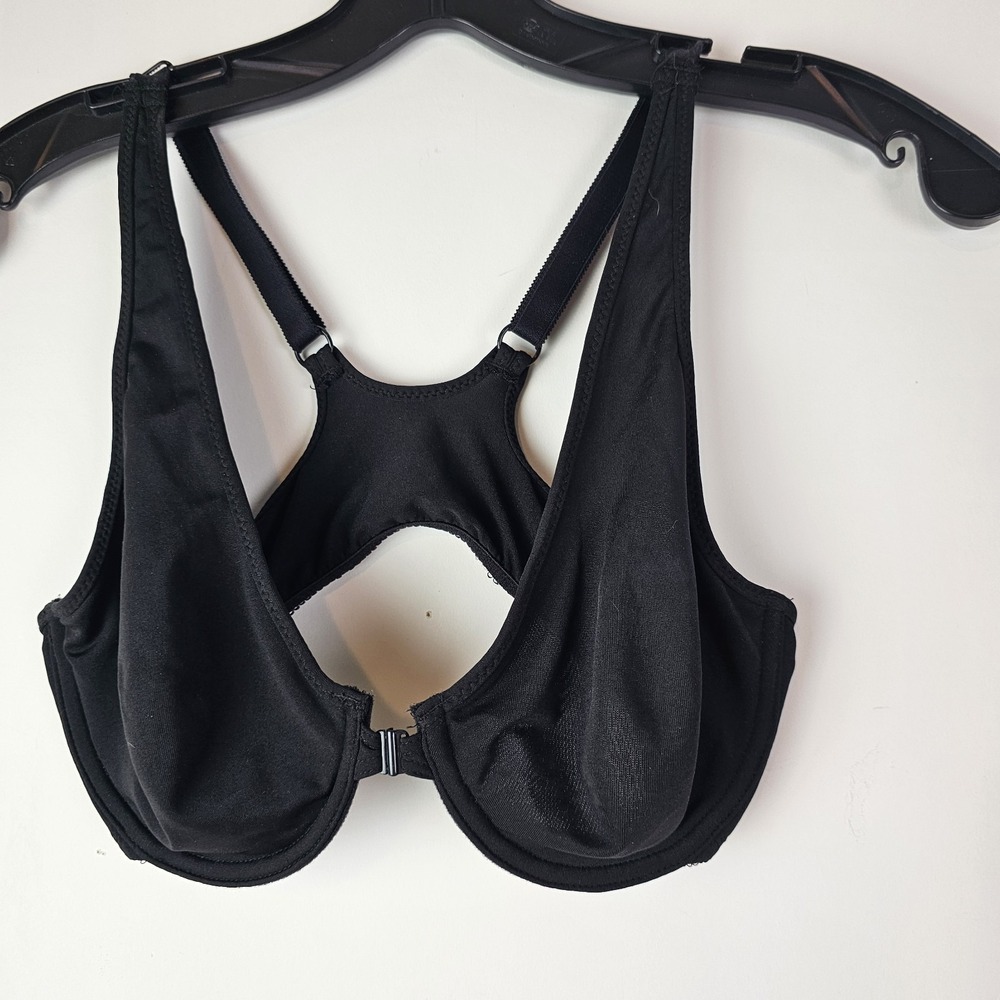 Barely Breezies T-Shirt Bra Black Underwire No Padding 34D Minimalist Everyday